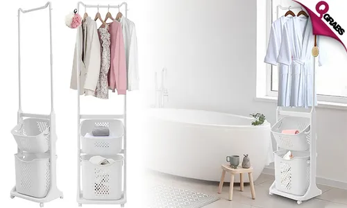 2-Tier Multifunction Laundry Basket!